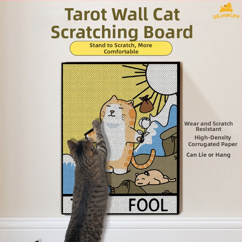 Πίνακας γρατσουνίσματος για γάτες, ξύλινος, απλός σχεδιασμός, 1 τεμάχιο, μάρκα Dejia wangfu