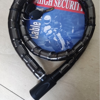 GK201.101 Κλειδαριά άρθρωσης – Ανθεκτική κλειδαριά κατά της κλοπής για πόρτες και μοτοσικλέτες, αλυσσοκλειδαριά; Υλικά: κράμα ψευδάργυρου, σίδηρος, PVC, PP; Μάρκα: Ginqo Gold Ball Lock Industry; Βάρος: 820 g