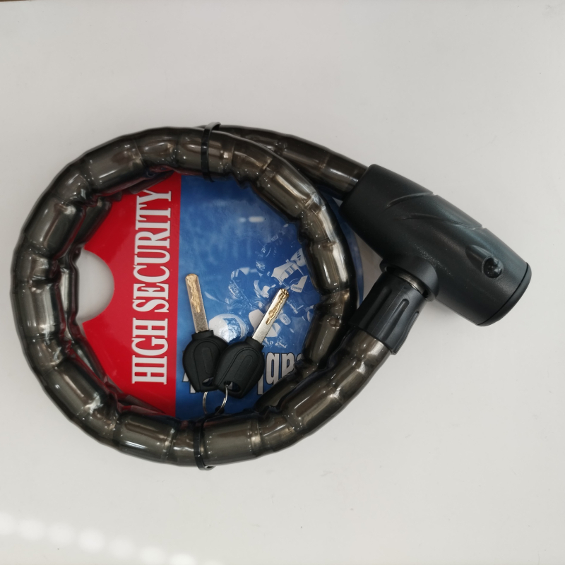 GK201.101 Κλειδαριά άρθρωσης – Ανθεκτική κλειδαριά κατά της κλοπής για πόρτες και μοτοσικλέτες, αλυσσοκλειδαριά; Υλικά: κράμα ψευδάργυρου, σίδηρος, PVC, PP; Μάρκα: Ginqo Gold Ball Lock Industry; Βάρος: 820 g