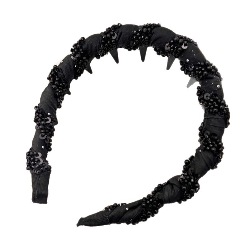 Xixun platnena traka za kosu sa zubima – ručno izrađena, korejski stil, za žene