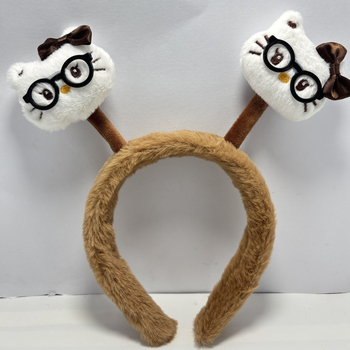 Accesorii pentru cap pentru copii, bandă de cap din lână cu design Cartoon, lucrată manual (Material: lână; Tehnică: manual; Stil: Cartoon; Sezon: Vara 2025)