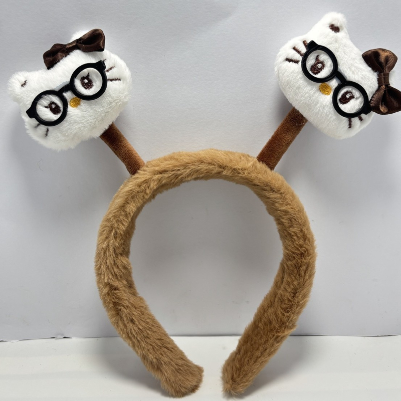 Accesorii pentru cap pentru copii, bandă de cap din lână cu design Cartoon, lucrată manual (Material: lână; Tehnică: manual; Stil: Cartoon; Sezon: Vara 2025)