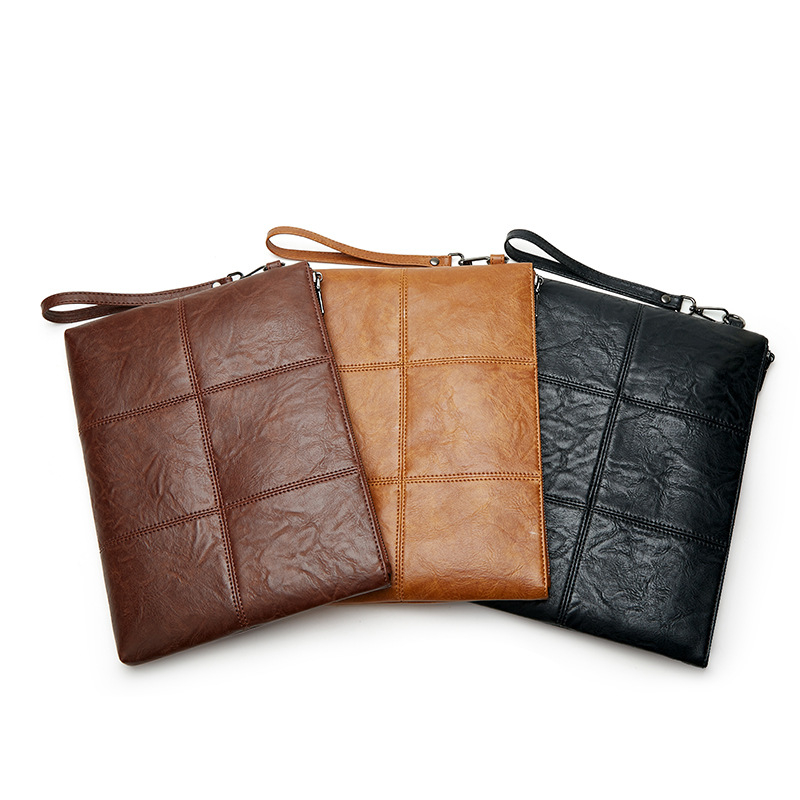 Muška clutch torba s geometrijskim uzorkom, vodootporna, podstava od poliestera, za poslovna putovanja
