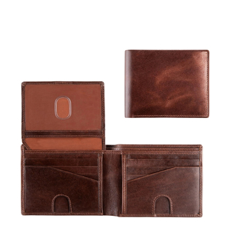 Portofel din piele naturală pentru bărbați, pliabil, cu compartimente pentru carduri, bancnote, monede, sloturi pentru fotografii și certificate, personalizabil