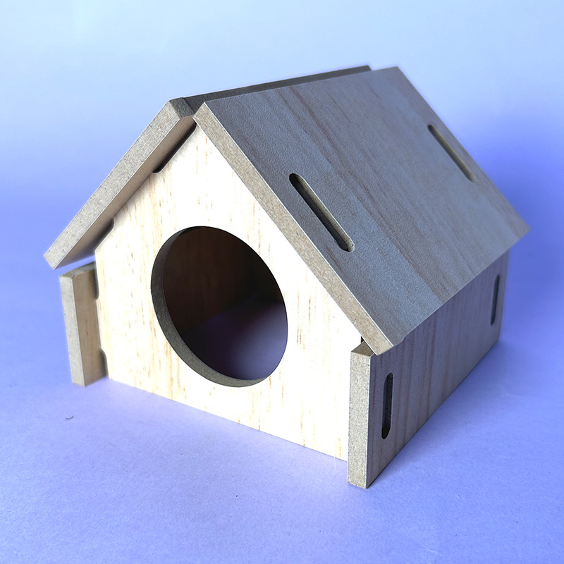 Casă pentru hamster din lemn, cu două etaje, brand Bamboo rhyme, pentru toate sezoanele