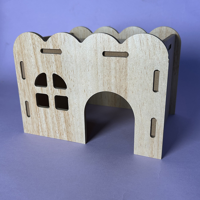 Casă pentru hamster din lemn, cu două etaje, brand Bamboo rhyme, pentru toate sezoanele