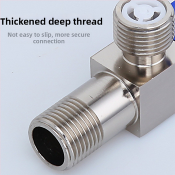 Mosadzový uhlový ventil XNK-JF01 - 4 mm vnútorný priemer, závitové pripojenie, pre kohútik