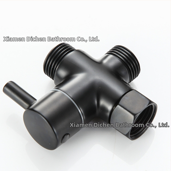 DCF-2003 Meďný trojcestný vodný rozdeľovač so spínačným ventilom, závitové pripojenie, 0–90°C, 0,8–1,2 MPa