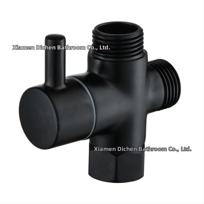 DCF-2003 Meďný trojcestný vodný rozdeľovač so spínačným ventilom, závitové pripojenie, 0–90°C, 0,8–1,2 MPa