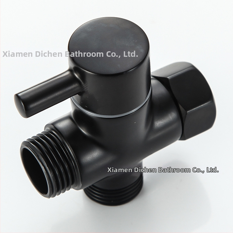 DCF-2003 Meďný trojcestný vodný rozdeľovač so spínačným ventilom, závitové pripojenie, 0–90°C, 0,8–1,2 MPa