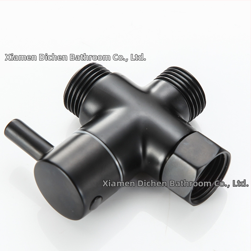 DCF-2003 Meďný trojcestný vodný rozdeľovač so spínačným ventilom, závitové pripojenie, 0–90°C, 0,8–1,2 MPa