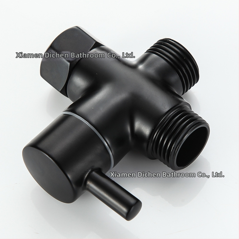 DCF-2003 Meďný trojcestný vodný rozdeľovač so spínačným ventilom, závitové pripojenie, 0–90°C, 0,8–1,2 MPa