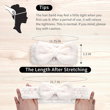 Čelenka za kosu od koralnog baršuna s mašnom – elastična, nježna prema koži, za pranje lica i nanošenje šminke