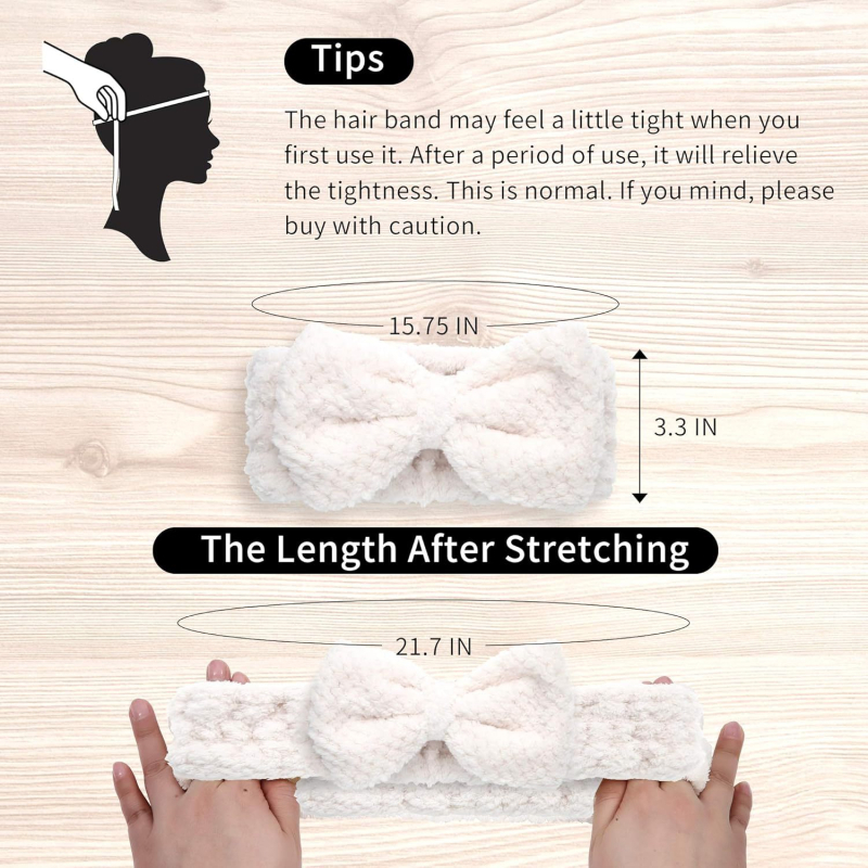 Čelenka za kosu od koralnog baršuna s mašnom – elastična, nježna prema koži, za pranje lica i nanošenje šminke