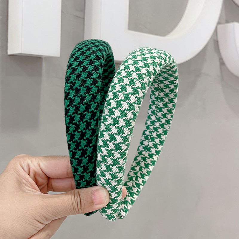 Obruč za kosu od spužve s kariranim uzorkom, U-oblik, ručno izrađeno, za žene, jesen 2022