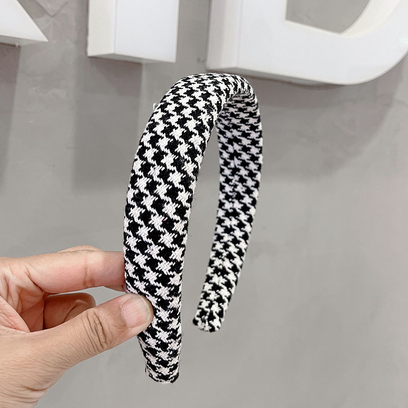 Obruč za kosu od spužve s kariranim uzorkom, U-oblik, ručno izrađeno, za žene, jesen 2022