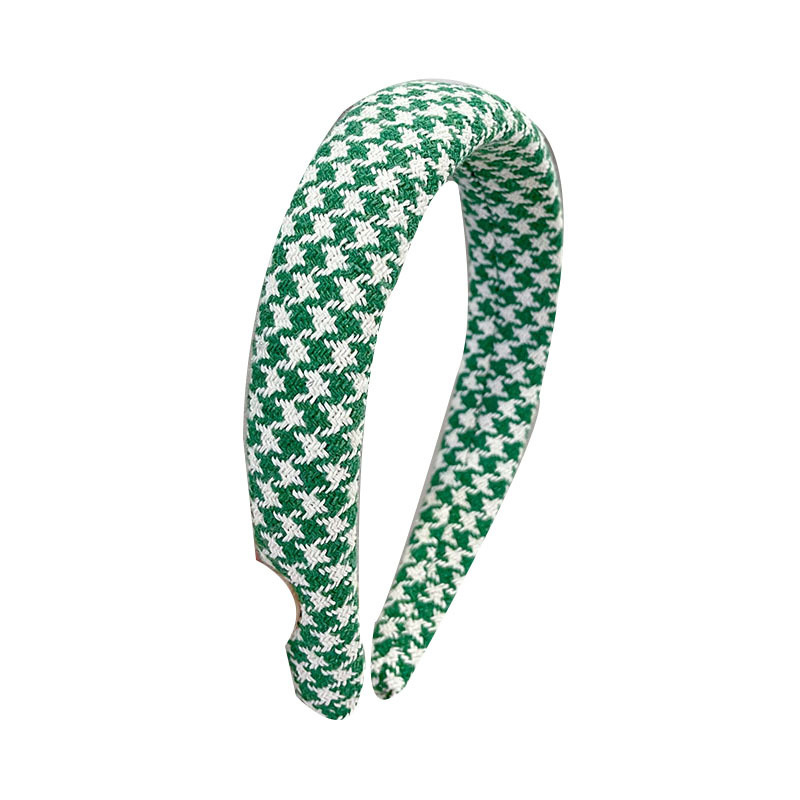Obruč za kosu od spužve s kariranim uzorkom, U-oblik, ručno izrađeno, za žene, jesen 2022
