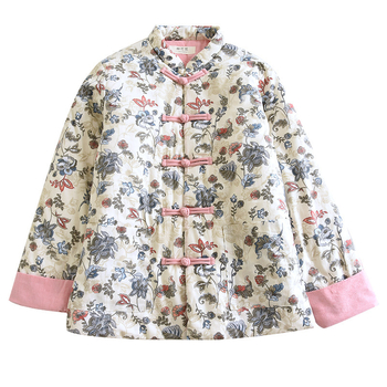 Bavlnená bunda s dlhými rukávmi, okrúhly golier, super hrubá izolácia, výplň z bavlny, retro štýl, zimné obdobie 2024, pre dospelých