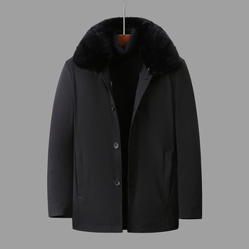 Muška pamučna punjena jakna sa zipom, fleece podstava, pamuk punjenje, minimalistički stil, srednja duljina