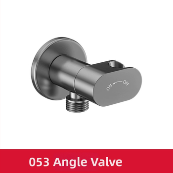 Mini meďný uhlový ventil so vstavaným držiakom do steny, 1 vstup a 2 výstupy, integrovaný nosič a nezávislý spínač