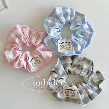 Лента за коса за опашка от плат — ръчно изработена, пролет 2025, сладък и свеж стил, висока еластичност