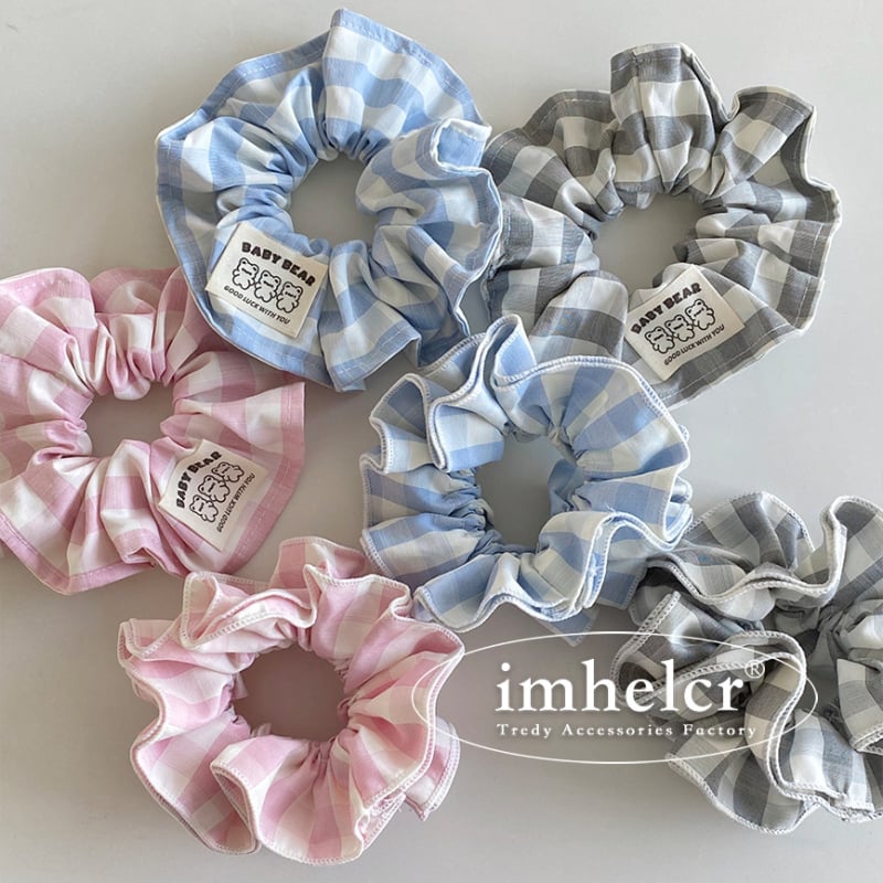 Лента за коса за опашка от плат — ръчно изработена, пролет 2025, сладък и свеж стил, висока еластичност