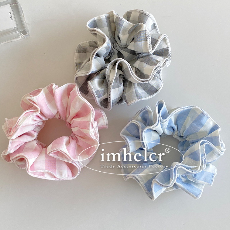 Лента за коса за опашка от плат — ръчно изработена, пролет 2025, сладък и свеж стил, висока еластичност