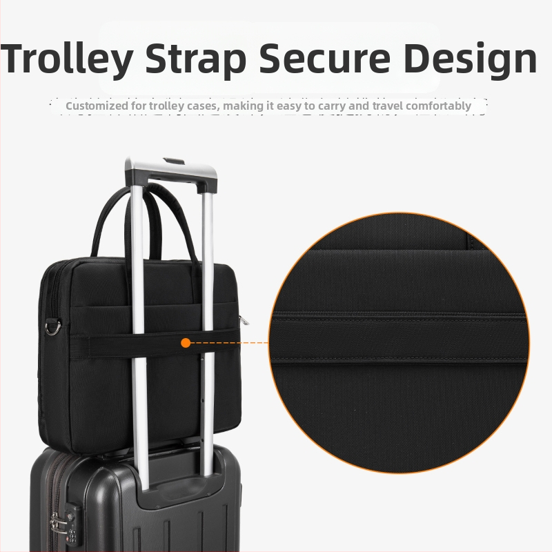 Geantă pentru laptop unisex, cu capacitate mare, din Oxford, impermeabilă, cu mâner, în stil servietă