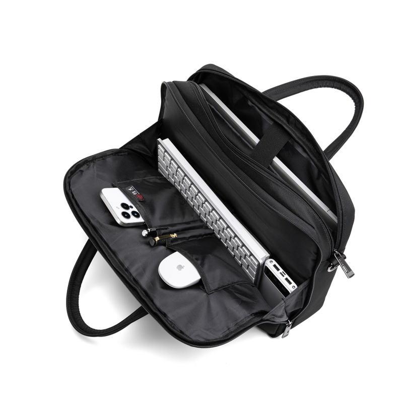 Geantă pentru laptop unisex, cu capacitate mare, din Oxford, impermeabilă, cu mâner, în stil servietă