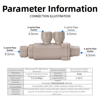 2-ходов/3-ходов разпределителен клапан за RO система за пречистване на вода без резервоар (POM)
