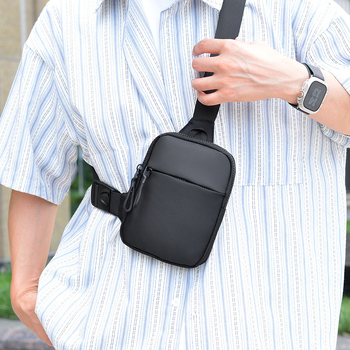 Muška crossbody torba preko ramena, stil Cross-border Trend, Oxford materijal, funkcija smanjenja opterećenja, podstava poliester, jednobojni uzorak
