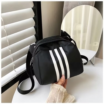 Geantă crossbody din nailon, pliabilă, căptușită cu poliester, capacitate mare, vară 2025, pentru utilizare zilnică