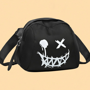 Geantă crossbody din nailon, pliabilă, căptușită cu poliester, capacitate mare, vară 2025, pentru utilizare zilnică