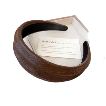 Mengdi kožna diadema, retro teksturirani dizajn, ručna izrada, sladak i hladan stil, personalizirani trend, jesen-zima