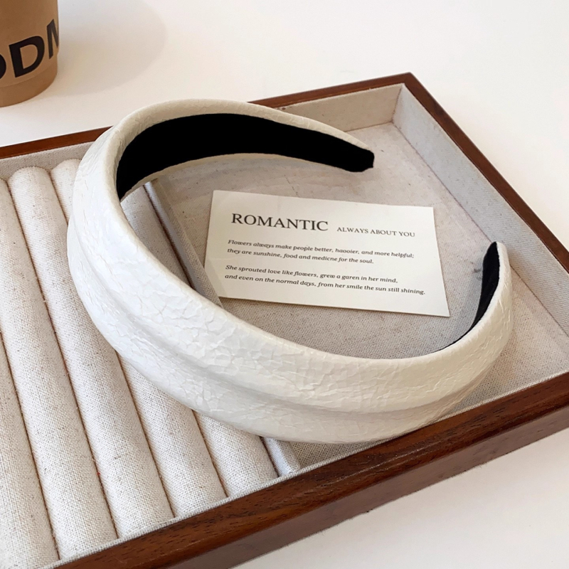 Mengdi kožna diadema, retro teksturirani dizajn, ručna izrada, sladak i hladan stil, personalizirani trend, jesen-zima