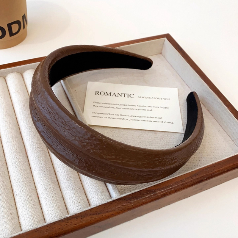 Mengdi kožna diadema, retro teksturirani dizajn, ručna izrada, sladak i hladan stil, personalizirani trend, jesen-zima
