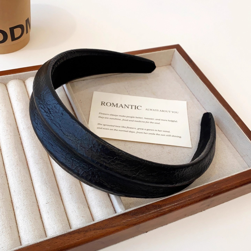 Mengdi kožna diadema, retro teksturirani dizajn, ručna izrada, sladak i hladan stil, personalizirani trend, jesen-zima