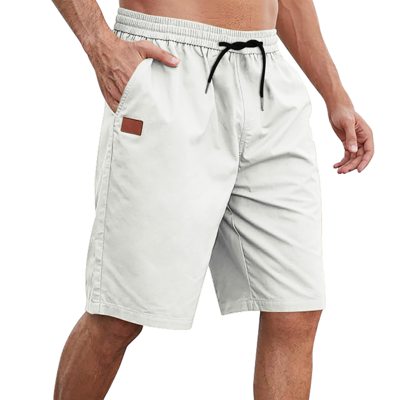 Muške šorceve za plažu sa vezicama, široka silueta, ljeto, 60% rayon, 36% polyester, 4% spandeks