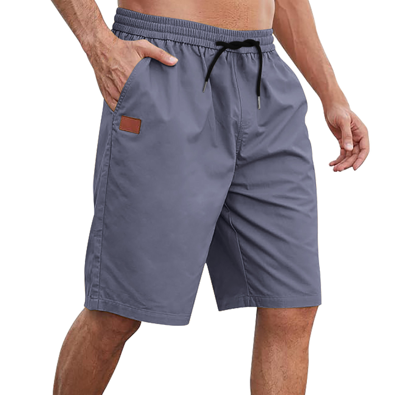 Muške šorceve za plažu sa vezicama, široka silueta, ljeto, 60% rayon, 36% polyester, 4% spandeks