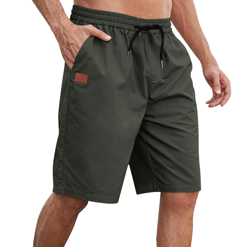 Muške šorceve za plažu sa vezicama, široka silueta, ljeto, 60% rayon, 36% polyester, 4% spandeks