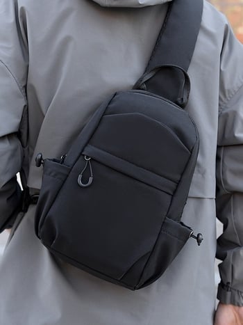 Muška torbica za prsa - Street Trend Najlon, Zip, Džep za telefon, Jednostruka naramenica