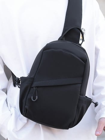 Muška torbica za prsa - Street Trend Najlon, Zip, Džep za telefon, Jednostruka naramenica