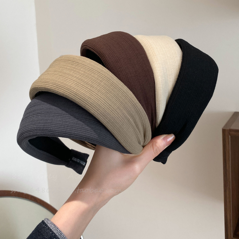 Ženska široka traka za kosu – široki rub, protiv klizanja, ručno izrađeno, korejski stil, miješani materijali