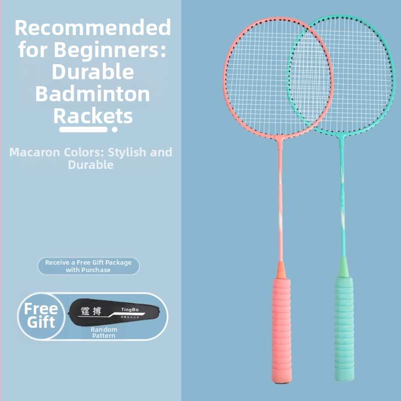 Μπάντμιντον ρακέτα – βάρος 95–100 g, πλαίσιο από κράμα σιδήρου, μέτρια σκληρότητα, σετ 6 τεμαχίων