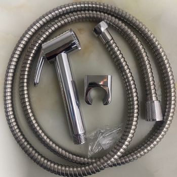 Aset prenosni set tuša za WC – ABS, elektroplatinirano završetak, priključak s četiri točke, model Washer Set