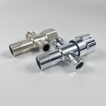 K201 trojcestný nerezový uhlový ventil | jeden vstup, dva výstupy | manuálna inštalácia | vhodné pre kuchyňu, balkón a WC