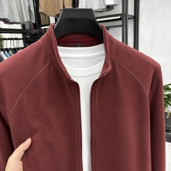 Férfi Slim-fit velúrkabát állig érő gallérral, Vinylon-Lycra anyag, vastag bélés, téli 2025