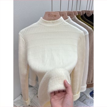 Пуловер от viscose-core-spun прежда, кръгло деколте, дълги ръкави, абстрактен модел