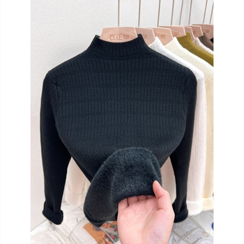 Пуловер от viscose-core-spun прежда, кръгло деколте, дълги ръкави, абстрактен модел