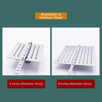 Cap de duș deasupra pătrat, din oțel inoxidabil, ultra-subțire, cu funcție ploaie și rezistență la presiune înaltă, model HL-HCFB, montaj cu plug-in, finisaj fin